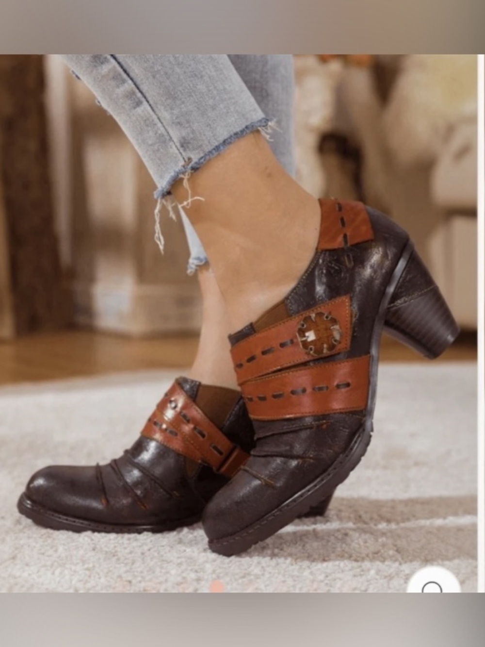 SOFFIA  Ruched Woman Brown Leather Pumps Heel size 40/9